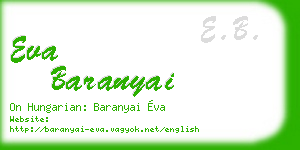 eva baranyai business card