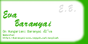 eva baranyai business card